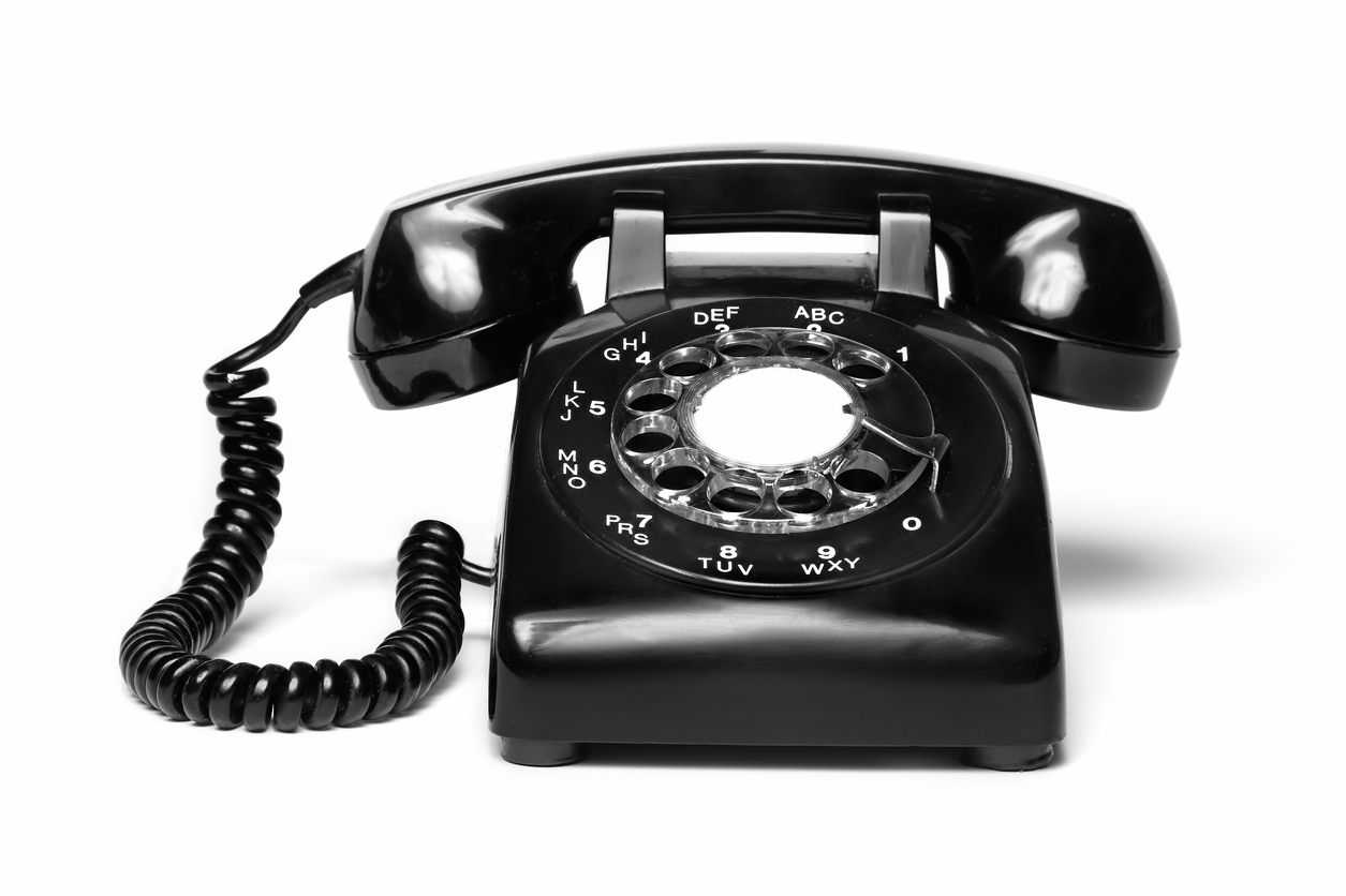 Photo of a telephone. This article is about communication and being social.